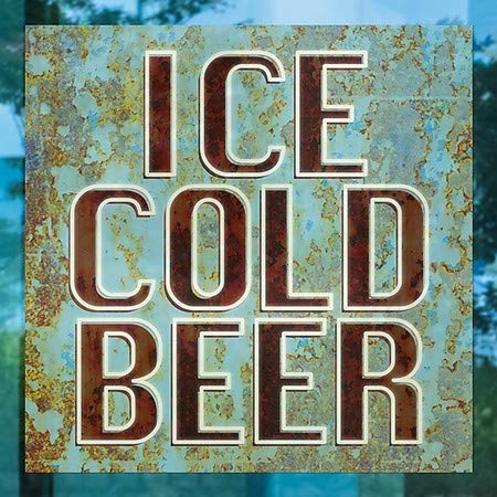 CGSignLab | בירה קרה קרח -גוסט בגיל בגילאי נצמד חלון | 24 x24